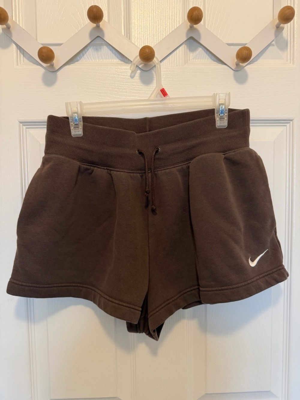 Nike Women's Brown Drawstring Fleece Shorts